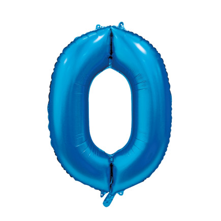 Ballong Siffra 0 Blå 86 cm