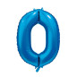 Ballong Siffra 0 Blå 86 cm