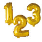 Ballong Siffra 3 Guld 86 cm