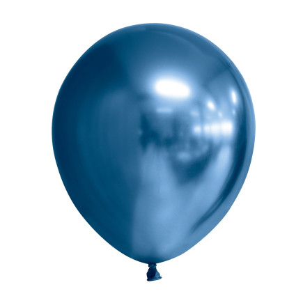 Ballong Blank Blå Spegelballong 6-pack 30 cm Latex