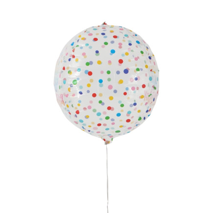 Ballong Happy Birthday Rund Genomskinlig Folie 35 cm