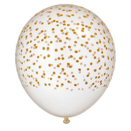 Ballong Konfetti Prickar 6-pack 30 cm Latex