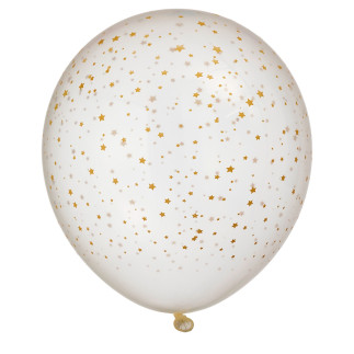 Ballong Stjärnor 6-pack 30 cm Latex