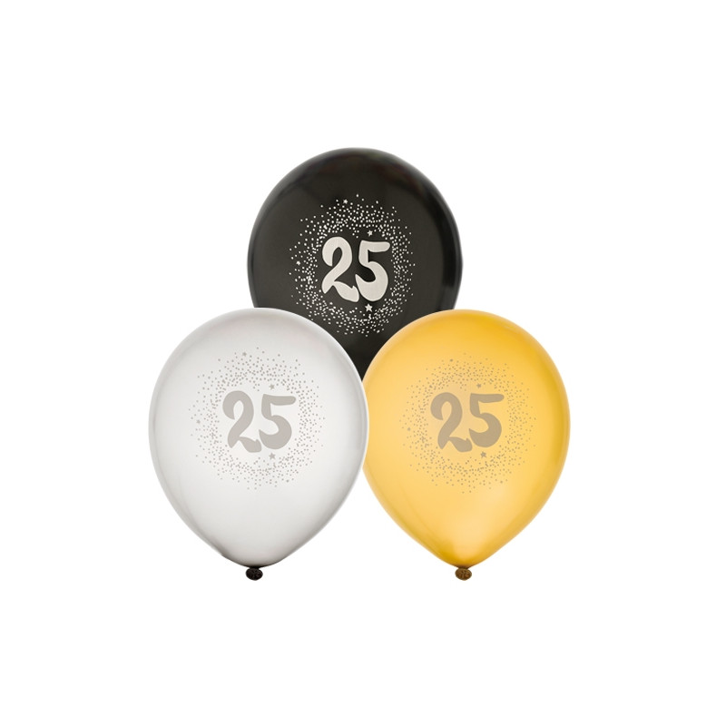 Ballong 25 år 6-pack Latex