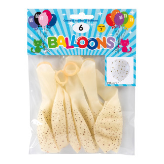 Ballong Stjärnor 6-pack 30 cm Latex