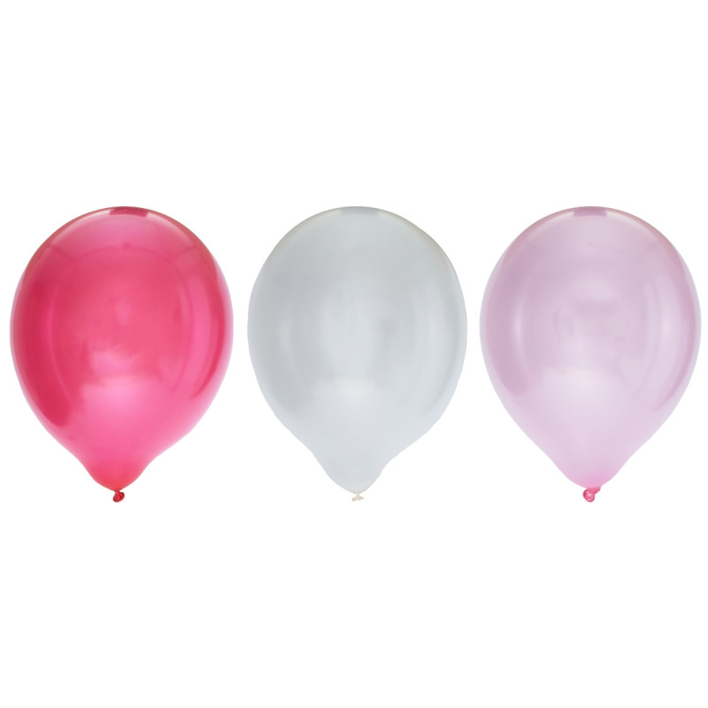 Ballong Metallic Rosa 8-pack Latex