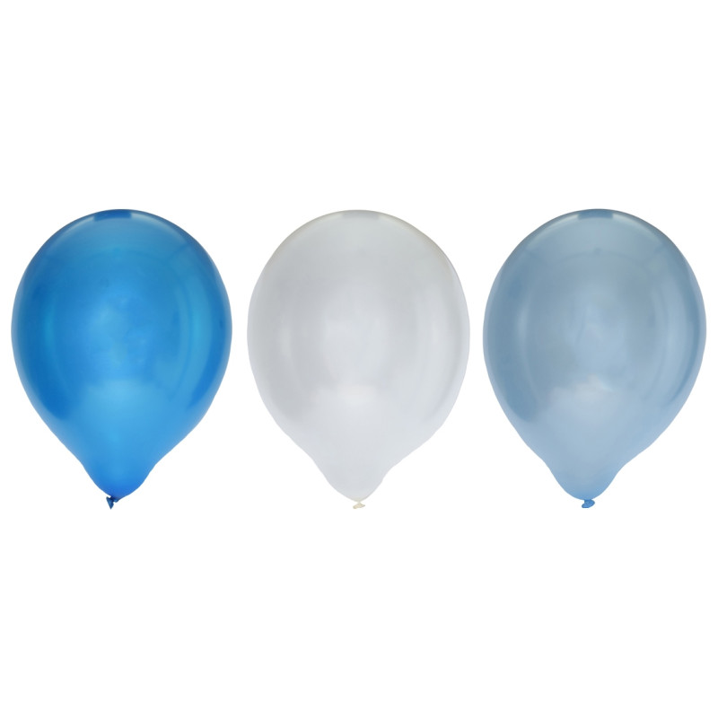 Ballong Metallic Blå 8-pack Latex