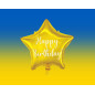 Ballong Happy Birthday Stjärna Guld Folie