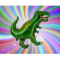 Ballong Dinosaurie T-Rex Grön Folie 84 cm