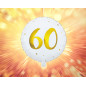 Ballong 60 år Vit/Guld Folie 46 cm