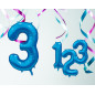 Ballong Siffra 3 Blå 86 cm