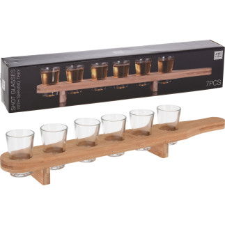Shotglas på bricka Set Drinkset