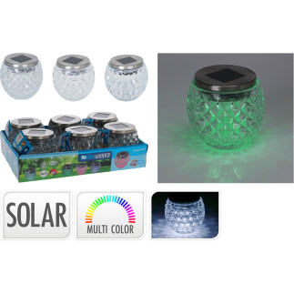 Solcellslampa Glas Multifärg 
