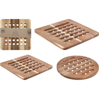 Underlägg Grytunderlägg Trä Natur Fyrkantigt