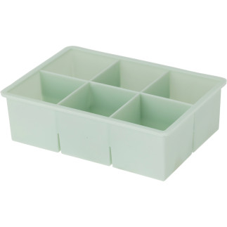 Iskub Stor 6-fack Grön Rosa Grå Fyrkant 