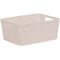 Korg Förvaring Beige Flätad Plast 24,5x19 cm 2-pack Korg Förvaring Beige Flätad Plast 24,5x19 cm 2-pack