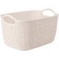 Korg Förvaring Beige Flätad Plast 30x19,5x14 cm Korg Förvaring Beige Flätad Plast 30x19,5x14 cm
