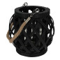 Lykta Svart Bambu 16 cm