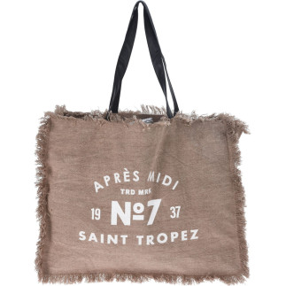 Väska Canvas Tyg 40x50 cm Natur/Brun