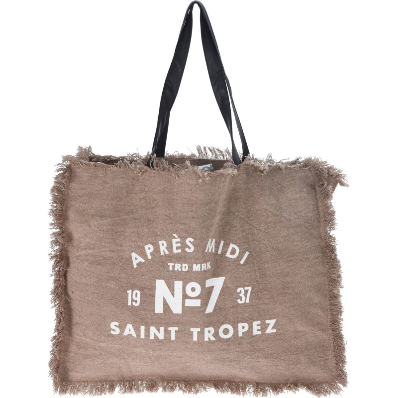 Väska Canvas Tyg 40x50 cm Natur/Brun Väska Canvas Tyg 40x50 cm Natur/Brun