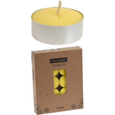 Myggljus Citronella Värmeljus 40-pack