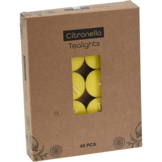 Myggljus Citronella Värmeljus 40-pack