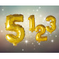Ballong Siffra 5 Guld 86 cm