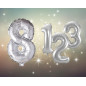 Ballong Siffra 8 Silver 86 cm Ballong Siffra 8 Silver 86 cm