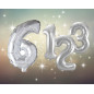Ballong Siffra 6 Silver 86 cm Ballong Siffra 6 Silver 86 cm