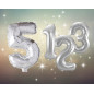 Ballong Siffra 5 Silver 86 cm Ballong Siffra 5 Silver 86 cm