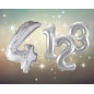 Ballong Siffra 4 Silver 86 cm Ballong Siffra 4 Silver 86 cm