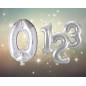 Ballong Siffra 0 Silver 86 cm Ballong Siffra 0 Silver 86 cm