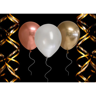 Ballong Metallic Silver 8-pack Latex