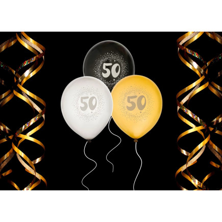 Ballong 50 år 6-pack Latex