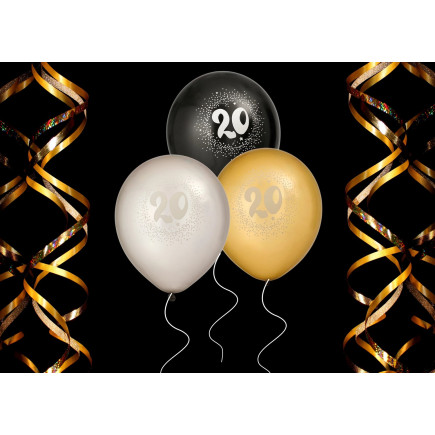 Ballong 20 år 6-pack Latex