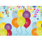 Ballong Födelsedag 4 år 6-pack Latex Mixade