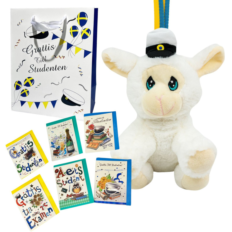 Studentpaket Student Dekoration Presentpåse Studentkort Lamm Studentpaket Student Dekoration Presentpåse Studentkort Lamm