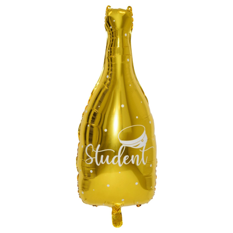 Ballong Student Flaska Guld Folie Ballong Student Flaska Guld Folie