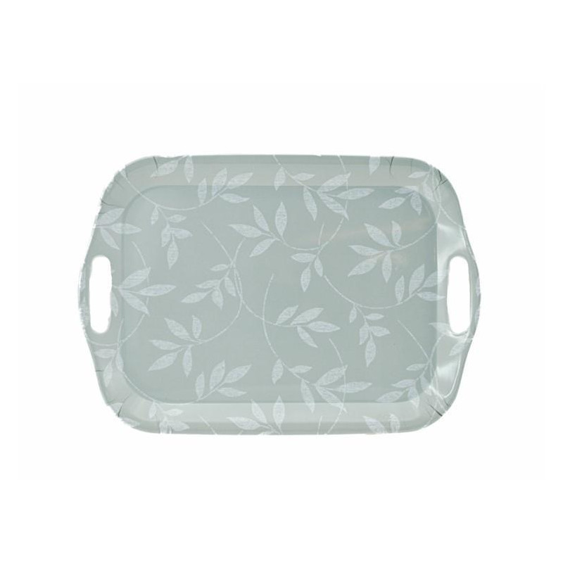 Bricka Blad Grå 21x15 cm