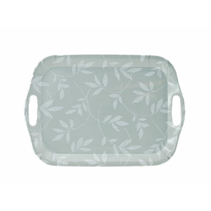 Bricka Blad Grå 21x15 cm