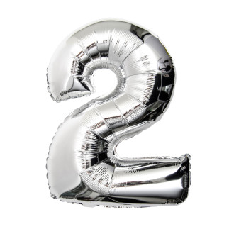 Ballong Siffror 75cm silver