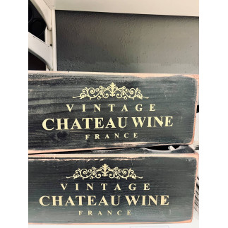 Låda Vinflaska 6 flaskor Trä 38x26x16 cm