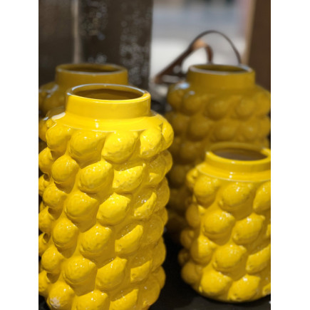 Vas Citroner Gul Keramik 19 cm