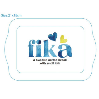 Bricka Fika Swedish 21 cm