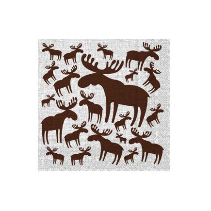 Servetter Älgar 33x33 cm 20-pack 