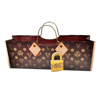 Presentpåse Vin Blommor 35x12x9 cm