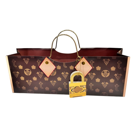 Presentpåse Vin Blommor 35x12x9 cm