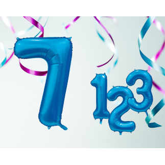 Ballong Siffra 7 Blå 86 cm