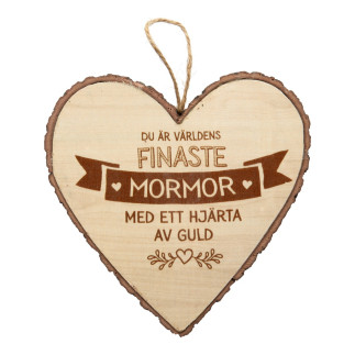 Hjärta Trä Mormor