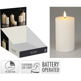 Ljus LED vitt 7,5x12,5 cm timer